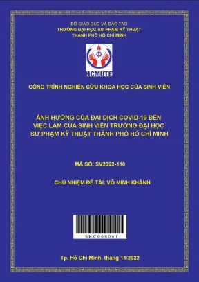 Ảnh hưởng của đại dịch covid 19 đến việc làm của sinh viên trường đại học sư phạm kỹ thuật thành phố hồ chí minh