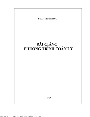 Phương trình toán lý