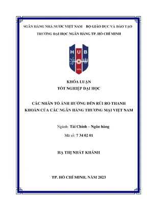 Các nhân tố ảnh hưởng đến rủi ro thanh khoản của các ngân hàng thương mại việt nam