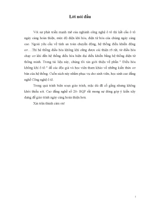 Giáo trình điều hòa không khí ô tô