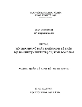 Luận văn thạc sĩ hỗ trợ phụ nữ phát triển kinh tế trên địa bàn huyện nhơn trạch tỉnh đồng nai