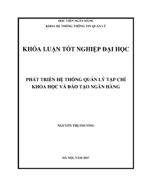 Phát triển hệ thống quản lý tạp chí khoa học và đào tạo ngân hàng