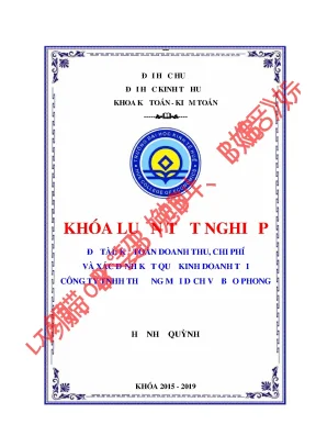 Thực trạng công tác kế toán doanh thu chi phí và xác định kết quả kinh doanh tại công ty tnhh tmdv bảo phong