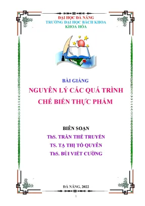 Nguyên lý các quá trình chế biến thực phẩm