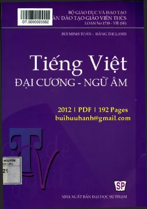 Tiếng việt đại cương và ngữ âm phần 1