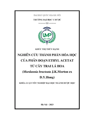 Khóa luận nghiên cứu thành phần hóa học của phân đoạn ethyl acetat từ cây trai lá hoa