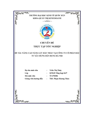 Khóa luận tốt nghiệp năng lực đấu thầu tại công ty cổ phần đầu tư xây dựng dân dụng hà nội