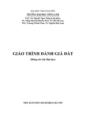 Giáo trình đánh giá đất dùng cho bậc đại học nguyễn ngọc nông chủ biên nông thị thu huyền đỗ thị lan