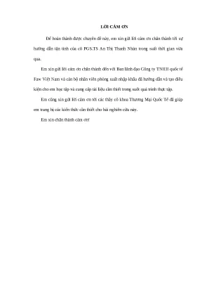 Luận văn tmu hoàn thiện quy trình nhập khẩu mặt hàng xe tải hạng nặng từ tập đoàn faw trung quốc của công ty tnhh quốc tế faw việt nam