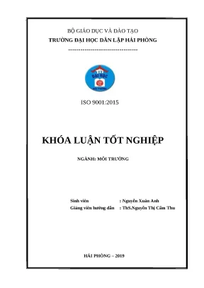 Luận văn đánh giá hiện trạng môi trường công ty sản xuất linh kiện điện tử cho thiết bị gia dụng