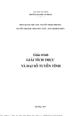 Giáo trình giải tích thực và đại số tuyến tính