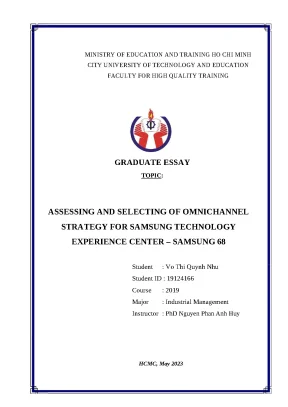 Khóa luận tốt nghiệp assessing and selecting of omnichannel strategy for samsung technology experience center samsung 68