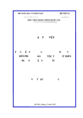 Luận văn thực hiện chính sách giảm nghèo bền vững đối với đồng bào dân tộc thiểu số trên địa bàn huyện vân hồ tỉnh sơn la