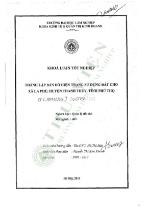 Thành lập bản đồ hiện trạng sử dụng đất cho xã la phù huyện thanh thủy tỉnh phú thọ