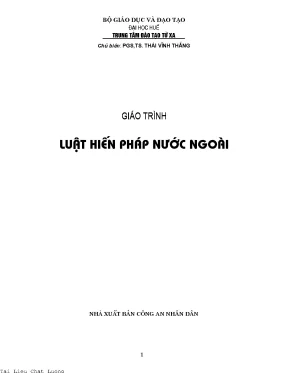 Giáo trình luật hiến pháp nước ngoài tập 1