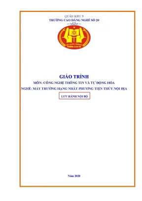 Giáo trình công nghệ thông tin và tự động hóa nghề máy trưởng hạng nhất phương tiện thuỷ nội địa