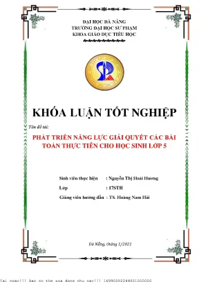 Phát triển năng lực giải quyết các bài toán thực tiễn cho học sinh lớp 5