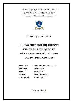 Hướng phục hồi thị trường khách du lịch quốc tế đến thành phố hồ chí minh sau đại dịch covid 19