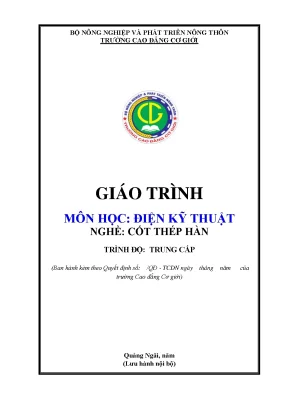 Giáo trình điện kỹ thuật nghề cốt thép hàn trung cấp