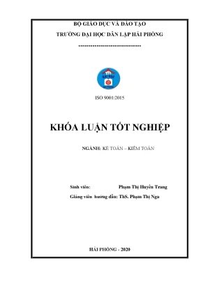 Hoàn thiện công tác kế toán doanh thu chi phí và xác định kết quả kinh doanh tại công ty tnhh thiên lộc