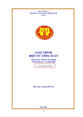 Giáo trình điện tử công suất nghề điện tử công nghiệp cđ
