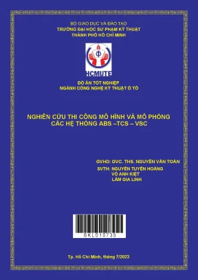 Nghiên cứu thi công mô hình và mô phỏng các hệ thống abs tcs vsc
