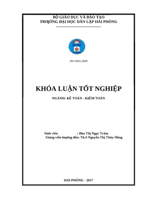 Luận văn hpu hoàn thiện công tác kế toán doanh thu chi phí và xác định kết quả kinh doanh tại công ty tnhh hoài ân