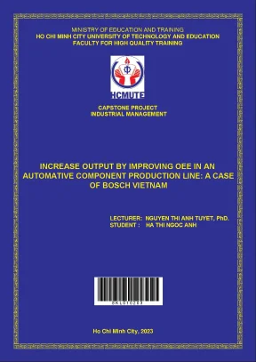 Increase output by improving oee in an automative component production line a case of bosch vietnam