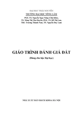 Giáo trình đánh giá đất đại học nông lâm