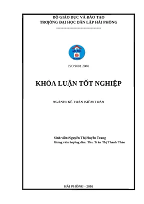 Luận văn hpu hoàn thiện công tác kế toán doanh thu chi phí và xác định kết quả kinh doanh tại công ty tnhh thương mại xuất nhập khẩu vận tải thành trang