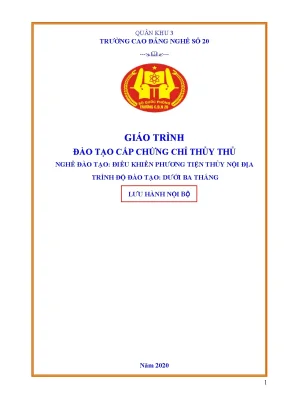 Giáo trình đào tạo cấp chứng chỉ thuỷ thủ nghề điều khiển phương tiện thuỷ nội địa