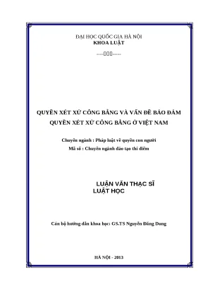 Luận văn thạc sỹ về quyền xét xử công bằng