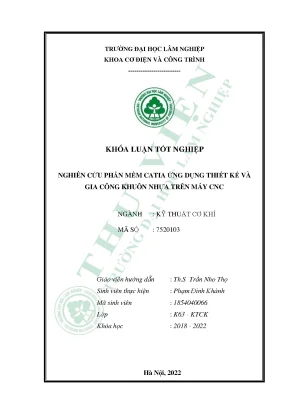Nghiên cứu phần mềm catia ứng dụng thiết kế và gia công khuôn nhựa trên máy cnc