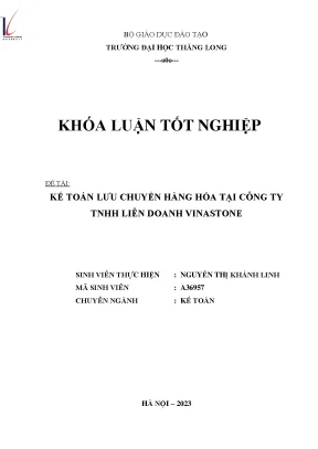 Hoàn thiện kế toán lưu chuyển hàng hóa tại công ty tnhh liên doanh vinastone