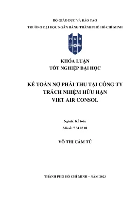 Kế toán nợ phải thu tại công ty trách nhiệm hữu hạn việt air consol