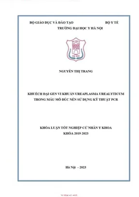 Khếch đại gen vi khuẩn ureaplama urealyticum trong mẫu mô đúc nén sử dụng kỹ thuật pcr
