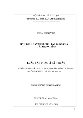 Luận văn hpu tính toán dây mềm chịu tác dụng của tải trọng tĩnh