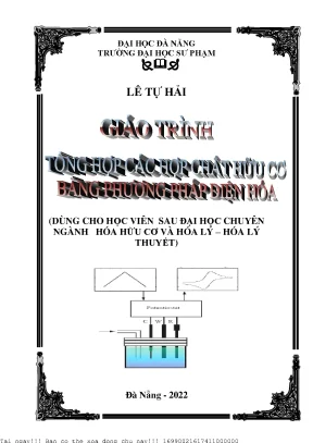 Tổng hợp các hợp chất hữu cơ bằng phương pháp điện hóa
