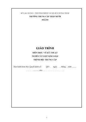 Giáo trình vẽ kỹ thuật nghề cắt gọt kim loại trình độ trung cấp