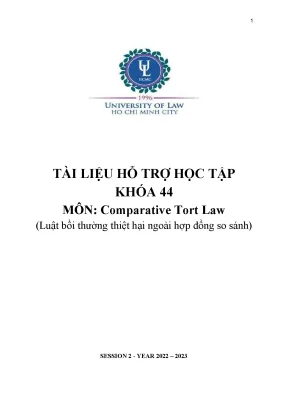Comparative tort law tài liệu học tập clc