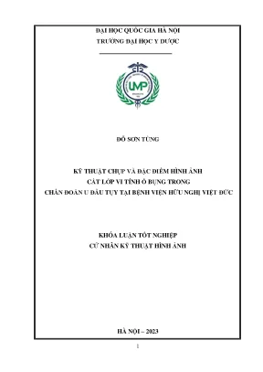 Khóa luận kỹ thuật chụp và đặc điểm hình ảnh clvt ổ bụng trong chẩn đoán u đầu tụy tại bệnh viện hữu nghị việt đức