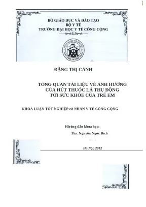 Luận văn tổng quan tài liệu về ảnh hưởng của hút thuốc lá thụ động tới sức khỏe của trẻ em