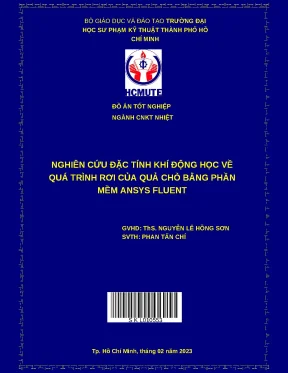 Luận văn nghiên cứu đặc tính khí động học về quá trình rơi của quả chò bằng phần mềm ansys fluent