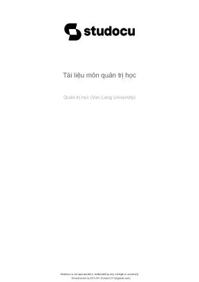 Tài liệu quản trị học