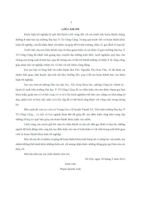 Luận văn thực trạng suy dinh dưỡng trẻ em và kiến thức thực hành về chăm sóc dinh dưỡng cho trẻ dưới 5 tuổi của các bà mẹ ở xã định cư huyện lạc sơn tỉnh hòa bình