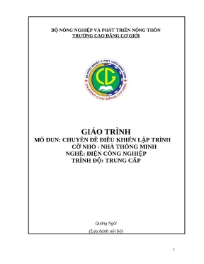 Giáo trình chuyên đề điều khiển lập trình cỡ nhỏnhà thông minh nghề điện công nghiệp trung cấp