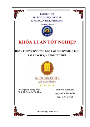 Hoàn thiện công tác đào tạo nguồn nhân lực tại khách sạn midtown huế