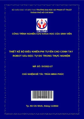 Luận văn thạc sĩ thiết kế bộ điều khiển phi tuyến cho cánh tay robot sáu bậc tự do trong thực nghiệm