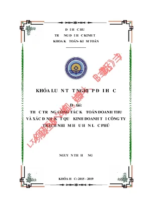 Thực trạng công tác kế toán doanh thu và xác định kết quả kinh doanh tại công ty tnhh lộc phú