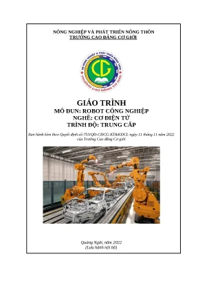 Giáo trình robot công nghiệp nghề cơ điện tử trung cấp